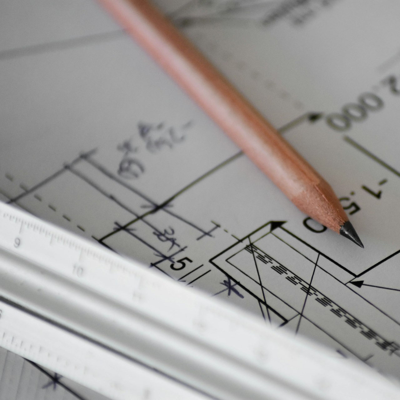 Architectural floor plans for a Los Angeles home