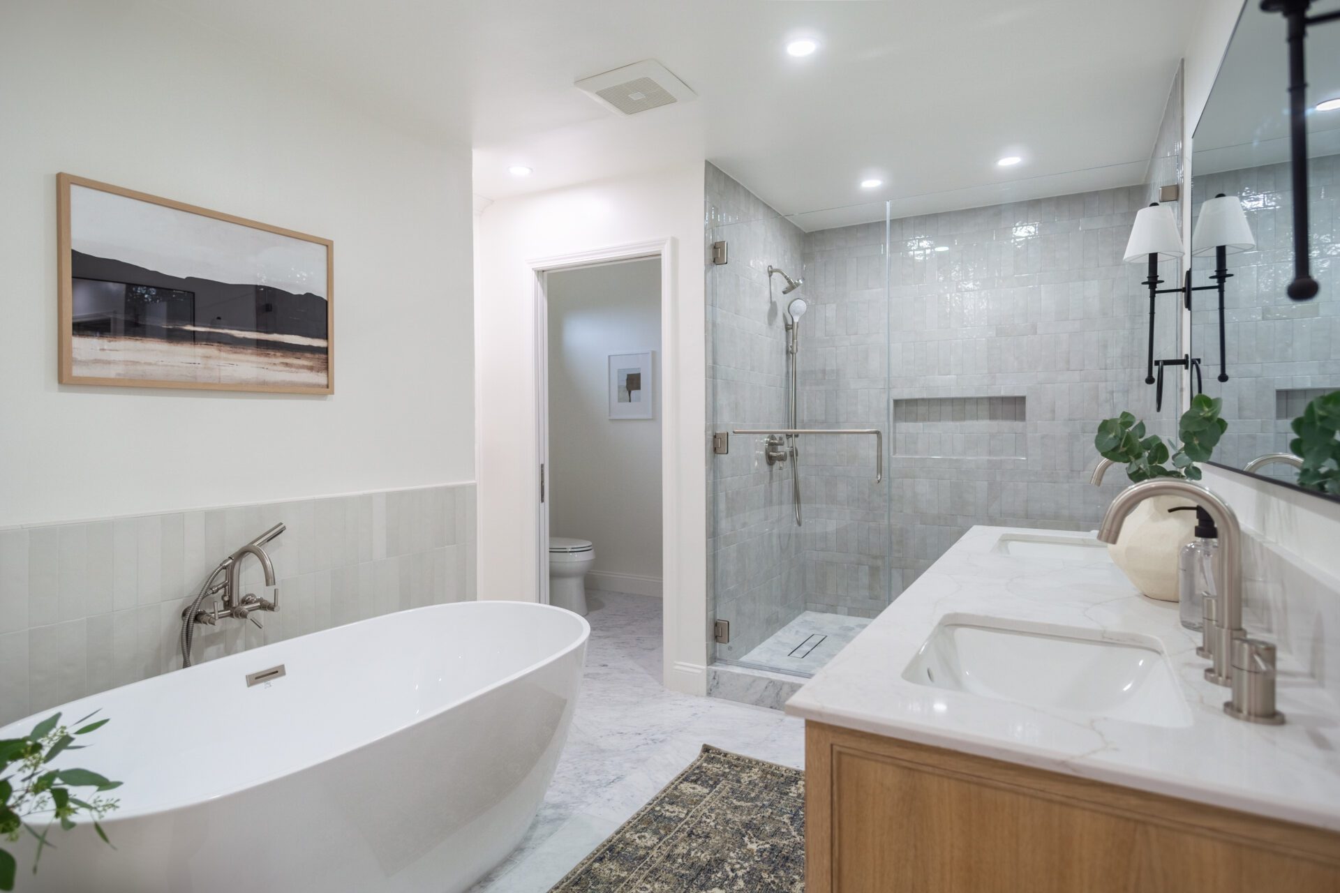modern, light, and airy bathroom design